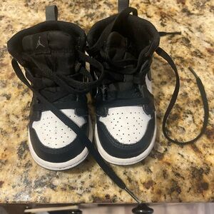 Nike Baby Black and White High-Top Sneakers